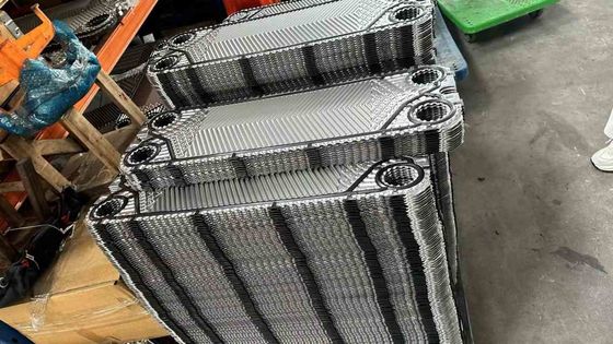 Intercambiador de calor de placas de cobre bronceado limpio y compacto con diámetro de puerto de placas DN50-DN500