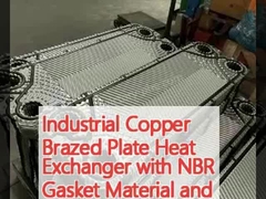 Intercambiador de calor de placa de cobre soldado industrial con material de junta de NBR y área de transferencia de calor de 10-1000m2